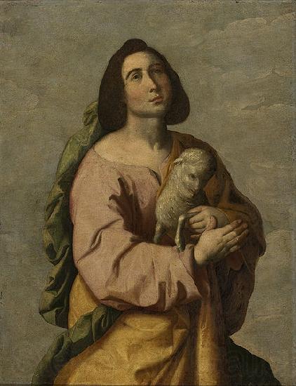 Francisco de Zurbaran Saint Agnes Spain oil painting art